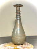 Murano Venetian Glass Scavo Vase w. Applied Glass Banding. Mid Century Modern.
