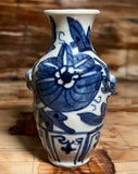 Two Blue and White Miniature Porcelain Vases. Beautiful Cobalt. 20th century. China.