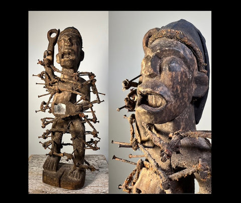 Nkisi Nkondi. Healing / Power Figure Kongo People, Bantu. DR Congo. Mid 20th century.