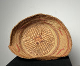 Vintage Pacific Northwest Coast Salish Cedar Root Grass Basket w. Duck Pattern.