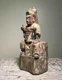 Taoist Diety . Guandi. Carved Wood. Late Qing Dynasty . S.China. 19th Century.