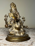 Seated Ganesha. Bronze Statue. India Mid 20th Century.
