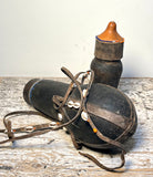 Leather banded water Gourd with Drinking Cup and Beads. 
Maasai culture 
Kenya
Circa 1980’s