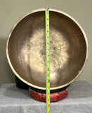 Vintage, Very Large Singing Bowl w. Inscription. Nepal. Mid 20th C.