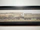 Railroad Watercolor Painting. Baltimore and Ohio Mountain Locomotive #5512. B&O Railroad.