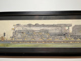 Railroad Watercolor Painting. The Lake Shore. New York Central Hudson Locomotive. #5427 LS-MS.