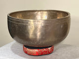 Vintage, Very Large Singing Bowl w. Inscription. Nepal. Mid 20th C.