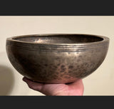 Vintage Tibetan Temple Bowl. Very Large. 1884 grams. Mid 20th C.