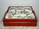 Antique Porcelain Famille Rose Sweet Meat Trays. Qing Dynasty. China.