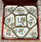 Antique Porcelain Famille Rose Sweet Meat Trays. Qing Dynasty. China.