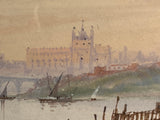 Edwin St. John. Watercolor Painting. “On the Danube”. 1910.