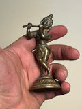Lord Krishna with Flute. Cast Bronze. Mid 20th Century. India.