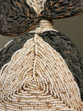 Vintage Beaded Headdress with Button Strap. Bwami Society. Lega People. Congo.