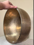 Vintage, Very Large Singing Bowl w. Inscription. Nepal. Mid 20th C.