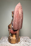 TAOIST GOD. Carved Wood. Red Lacquer and Gilding. Late Qing Dynasty. 19th Century. China.