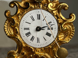 Miniature Zappler Clock Under Glass.  
Austria 
Circa 1850