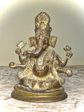 Seated Ganesha. Bronze Statue. India Mid 20th Century.