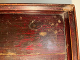 Antique Chinese Tea Tray. Painted Lacquer.