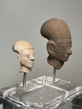 Pre-Columbian Guangala Clay Heads. Ecuador. Circa 300 AD.