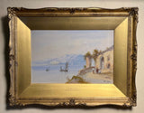 Edwin St. John. Watercolor Painting. “Lake Como”. 1910.