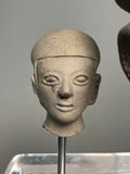 Pre-Columbian Guangala Clay Heads. Ecuador. Circa 300 AD.