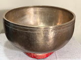 Vintage, Very Large Singing Bowl w. Inscription. Nepal. Mid 20th C.