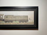 Railroad Watercolor Painting. Baltimore and Ohio Mountain Locomotive #5512. B&O Railroad.