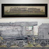 Railroad Watercolor Painting. The Lake Shore. New York Central Hudson Locomotive. #5427 LS-MS.