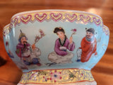 Vintage Exquisitely Detailed Famille Rose Square Footed Bowl 1960's