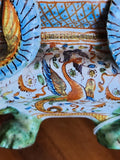 A Exquisite and Fanciful Deruta Italian Majolica Salt Cellar,16th Century