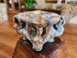 A Exquisite and Fanciful Deruta Italian Majolica Salt Cellar,16th Century
