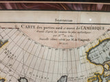Revolutionary Period Antique Map Of America, 1772, M de Vaugondy