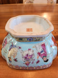 Vintage Exquisitely Detailed Famille Rose Square Footed Bowl 1960's