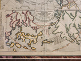 Original 18th Century Map Japan, Alaska, Artic and West Coast. Carte Des Nouvelles Decouvertes dressee par Phil. Buache
