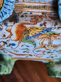 A Exquisite and Fanciful Deruta Italian Majolica Salt Cellar,16th Century