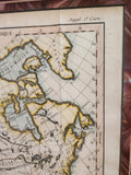 Revolutionary Period Antique Map Of America, 1772, M de Vaugondy