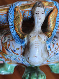 A Exquisite and Fanciful Deruta Italian Majolica Salt Cellar,16th Century