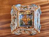 A Exquisite and Fanciful Deruta Italian Majolica Salt Cellar,16th Century