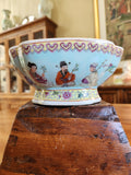 Vintage Exquisitely Detailed Famille Rose Square Footed Bowl 1960's