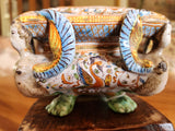 A Exquisite and Fanciful Deruta Italian Majolica Salt Cellar,16th Century
