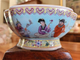 Vintage Exquisitely Detailed Famille Rose Square Footed Bowl 1960's