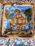 A Exquisite and Fanciful Deruta Italian Majolica Salt Cellar,16th Century