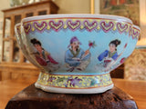Vintage Exquisitely Detailed Famille Rose Square Footed Bowl 1960's