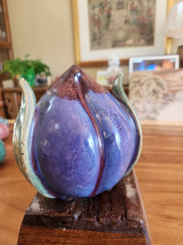 Antique Large Chinese Peach of Immortality Altar Offering
