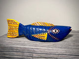 Strange Imports African Art Carved Fish The Bozo people are master fishermen, and this brightly colored fish puppet was used to teach the different generations about their community and way of life. Niger and Bani rivers Segou; Bamana Kingdom