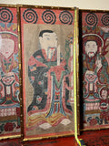 Lingbao Tianzun ,  Taoist Temple Painting. Three Pure Ones. Yao Culture. 19th c.