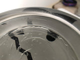 Art Glass Bowl. Blown and Fused Black Geometric design.