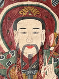 Yuanshi Tianzun,  Taoist Temple Painting. Three Pure Ones. Yao Culture. 19th c.
