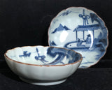 Fine pair of Blue and White Bowls. Republic Period. e. 20th c.