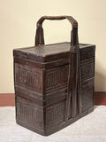 Stacking Food Container. Woven and Lacquered. Juijang, China.